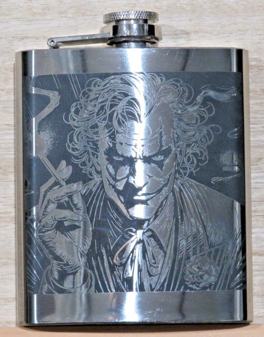 Laser Engraved Stainless Steel Flask - JK