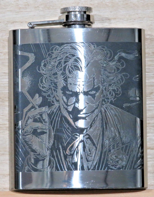 Laser Engraved Stainless Steel Flask - JK