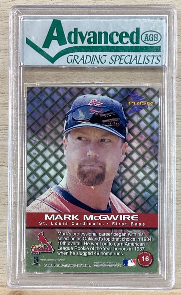 1999 Pacific Prism Ahead of the Game - #16 Mark McGwire - Graded