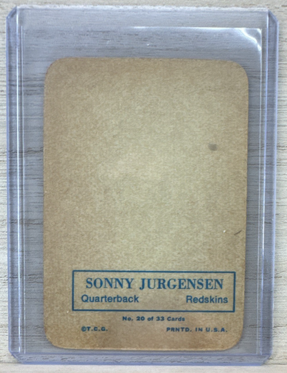 1970 TOPPS Glossy - NFL FOOTBALL CARD - #20 OF 33 SONNY JURGENSEN1