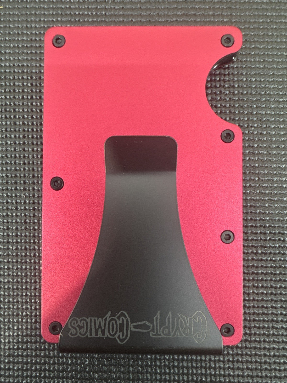 Metal Wallet - Laser Engraved - ST Red - RFID Blocking