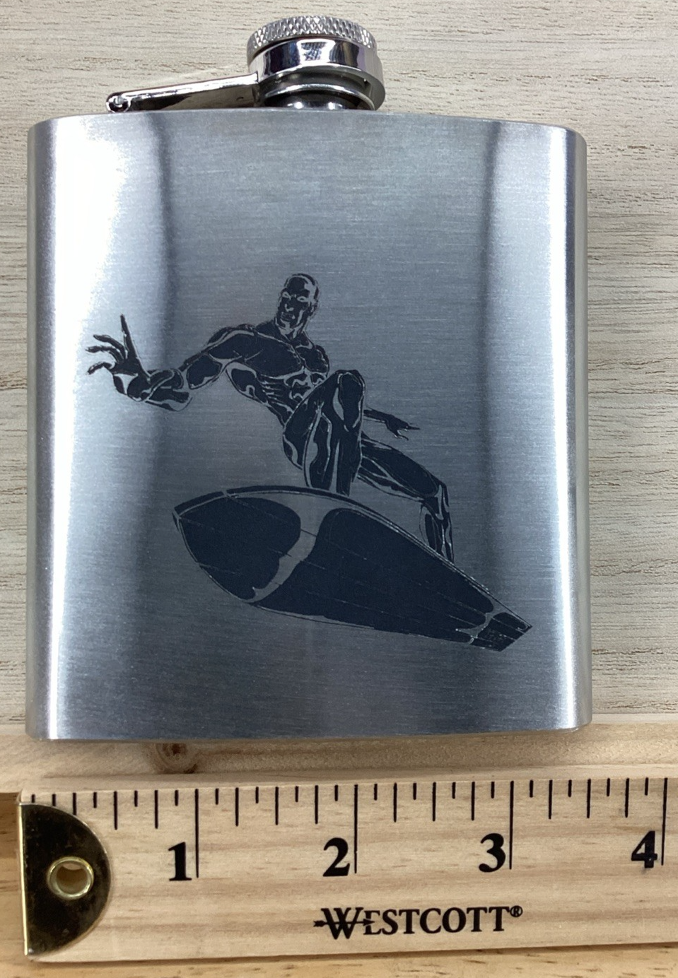 Laser Engraved 6 oz Stainless Steel Flask - SS