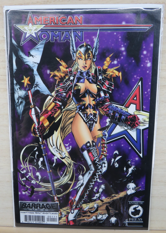 AMERICAN WOMAN #1 - 1998 - BARRAGE STUDIOS ANTARCTIC PRESS Comic
