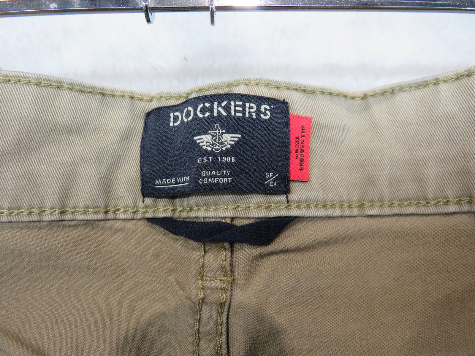 Dockers Pants Mens 38x30 Straight Khaki JeanCut Chino Casual Flat Front