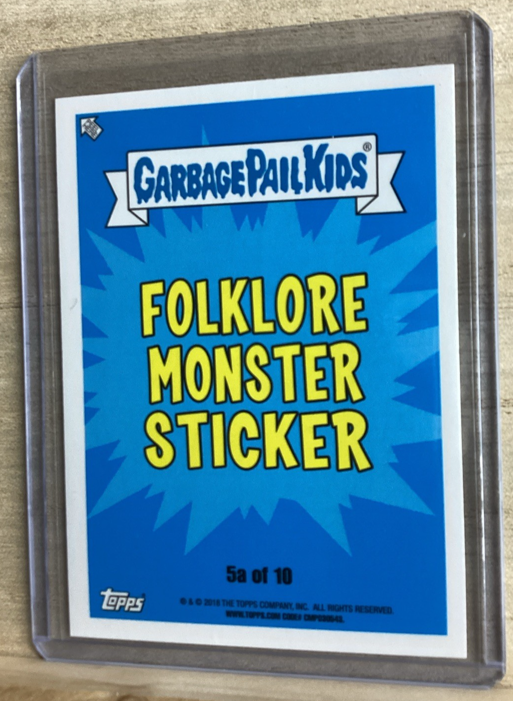 2018 Garbage Pail Kids - Loch Nessie - Yellow