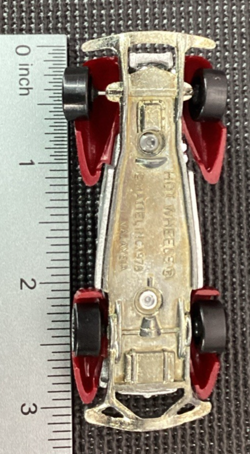 1978 Hot Wheels Silver and Red Roadster Diecast Car