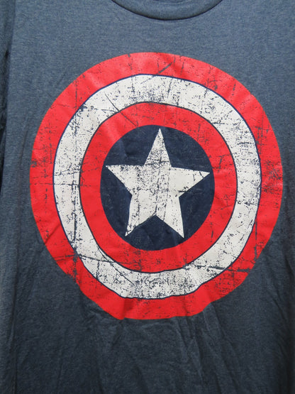 Marvel Captain America Shield T Shirt - Size LT