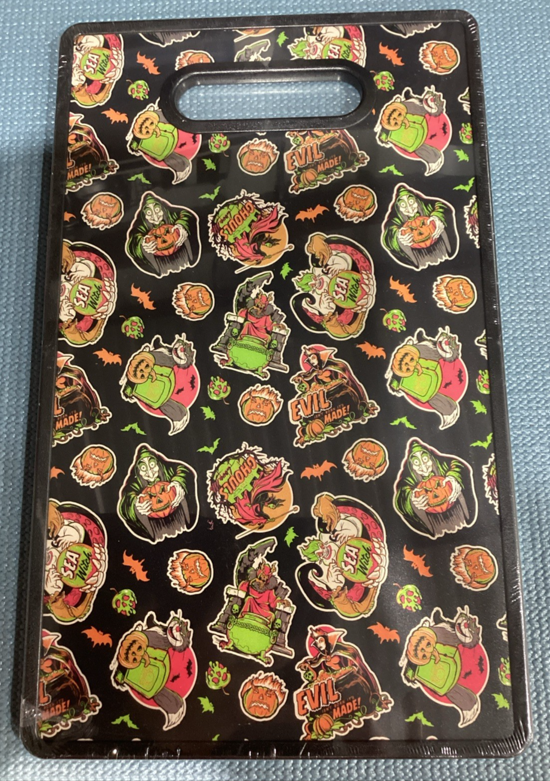 Happy Halloween "EVIL ISN'T BORN IT'S MADE" Disney Cutting Board