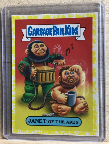 2018 Topps Garbage Pail Kids - Janet of the Apes - Yellow