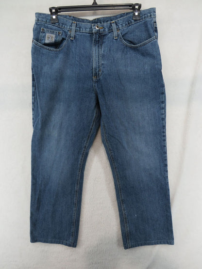 Cinch Jeans Mens 38x30 Blue Straight Leg Zipper Fly Five Pocket Denim Classic