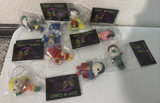 DC Super Hero Voodoo String Dolls (8 Total)