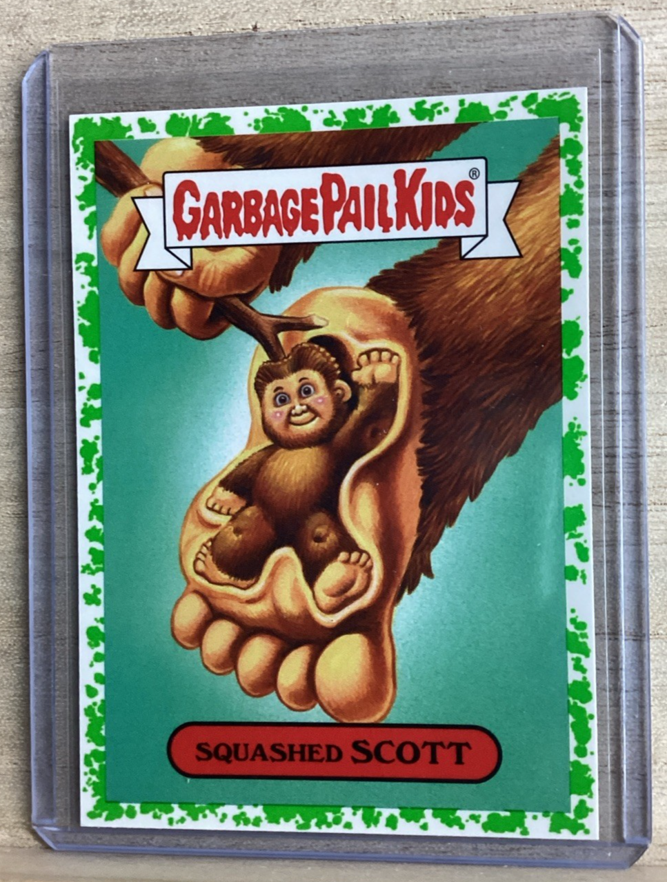 2018 Garbage Pail Kids - Squashed Scott - Green
