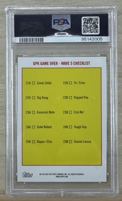 2024 Garbage Pail Kids Game Over Level 5 - Snared Cereza 25b - PSA 8