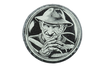 Laser Engraved Round Slate Coaster - FR2