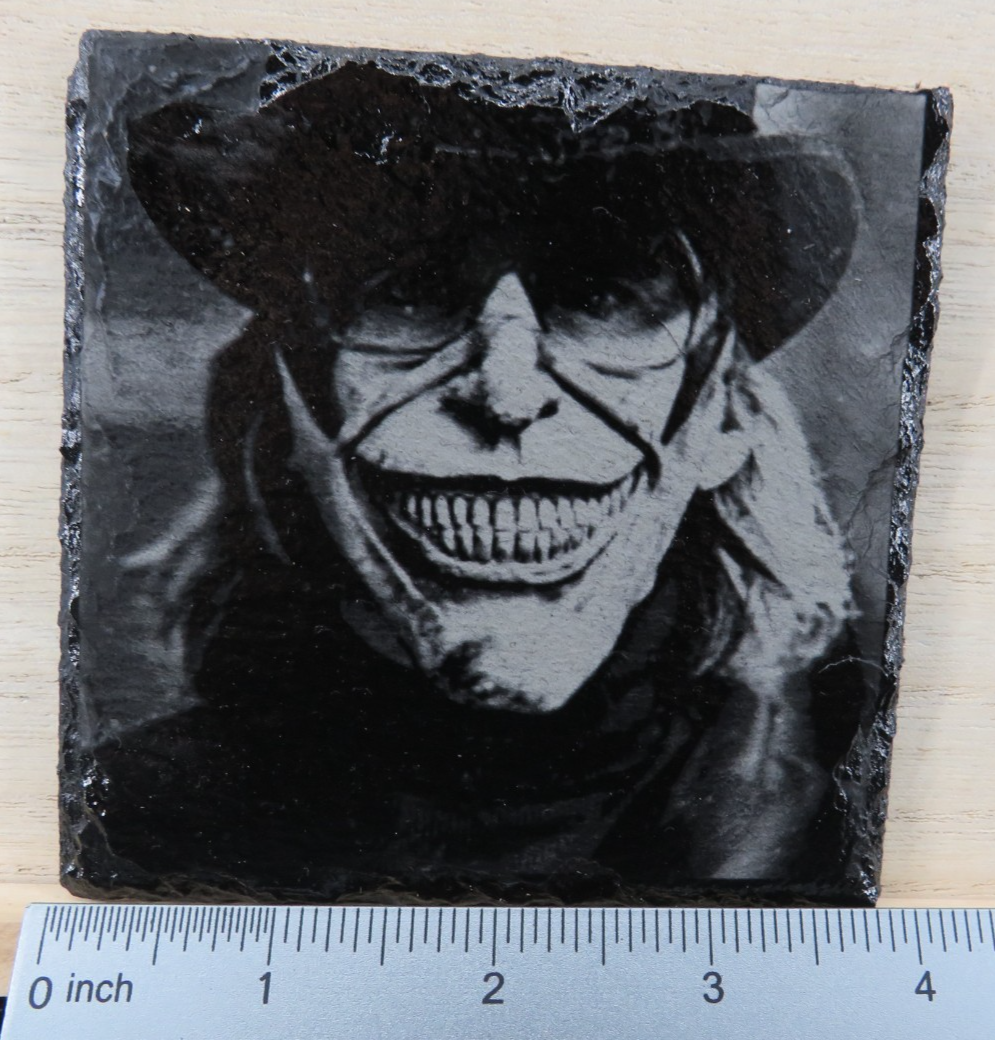 Laser Engraved Slate Coaster - G (v.3)