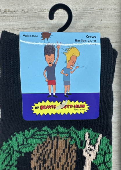 Beavis and Butthead Christmas Socks - 2 pairs - Shoe Size 6-12