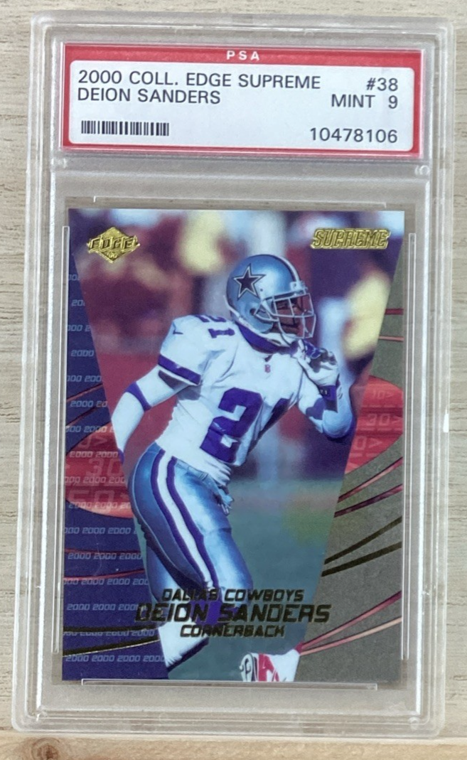2000 Collector's Edge Supreme - Deion Sanders #38 - PSA 9 Mint