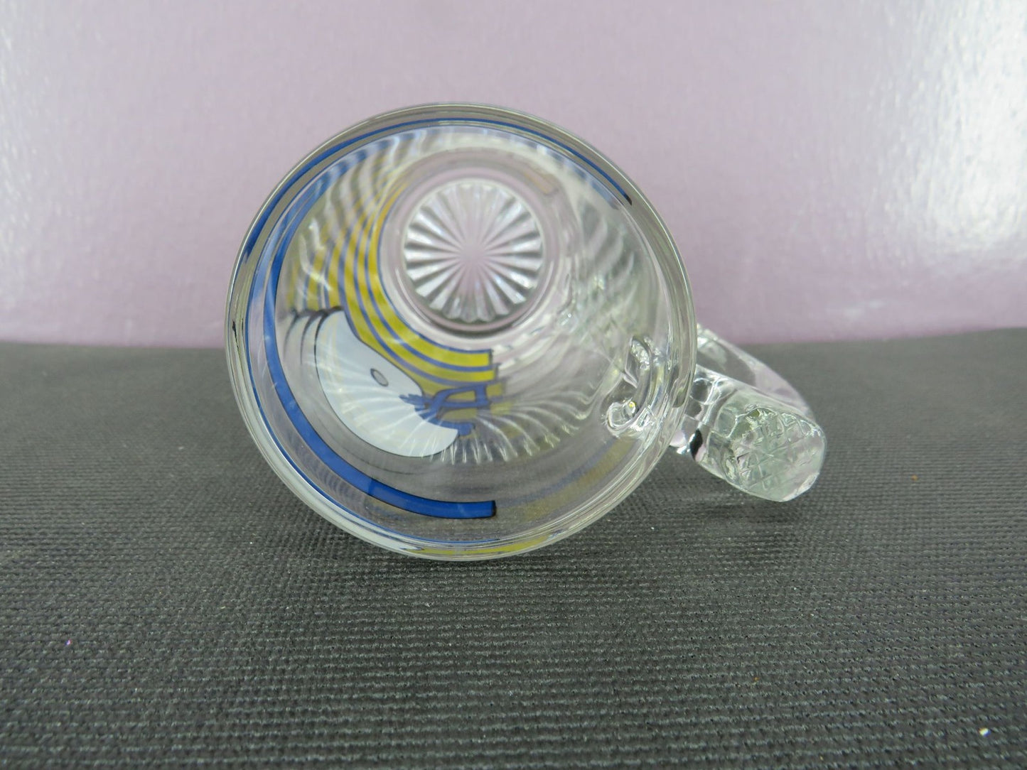 NFL Chargers Official Glass Beer Mug Helmet Logo Blue Yellow Collectible Stein