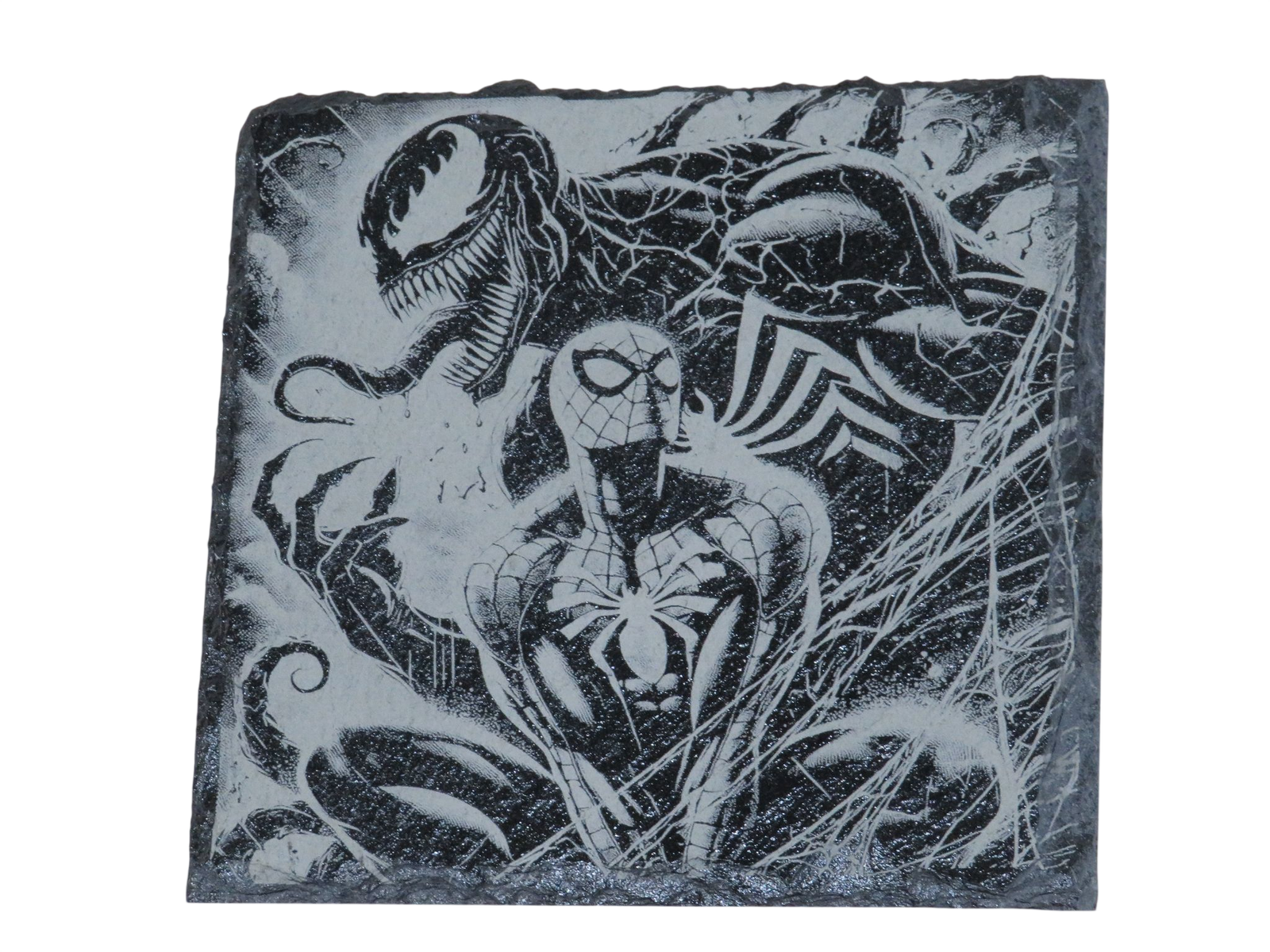 Laser Engraved Square Slate Coaster - SM
