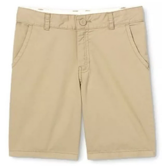 Cat & Jack Boys Flat Front Chino Uniform Shorts - Beige - Size 18