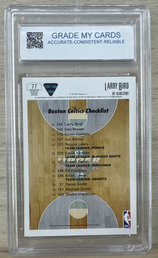 1991 Upper Deck - Larry Bird #77 - GMC Graded 10