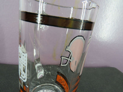 Vintage Cleveland Browns Beer Mug Stein Tall Glass 1980s NFL
