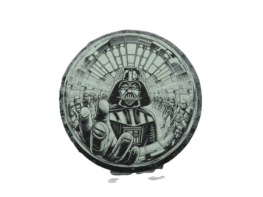 Laser Engraved Round Slate Coaster - SW8