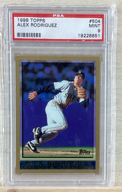1998 TOPPS - ALEX RODRIGUEZ #504 - PSA 9 Mint