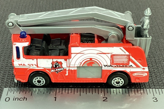 1981 Matchbox Snorkel Fire Truck 1091 - Metro Alarm MA-ST1