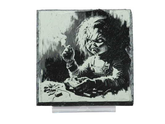 Laser Engraved Slate Coaster - CH7
