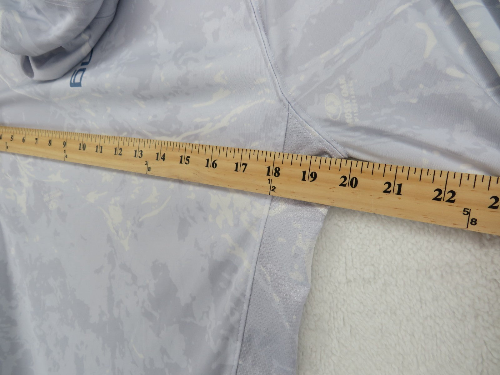 Hulk Performance Fishing Gray/white Shirt - Size Small