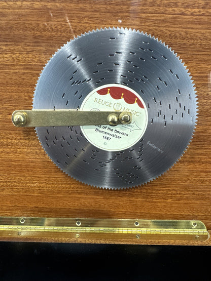 Reuge Music Disc Music Box With Extra Discs Hand Made 12-1/2" x 8" x 4"