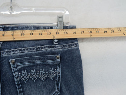 Red Camel Jeans Women's Size 13 - Embroidered Back Pocket Rhinestone Blue