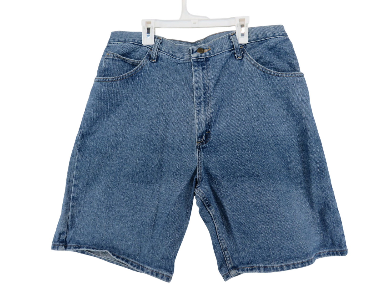 Wrangler Jeans Shorts Mens 38 Relaxed Fit Blue Denim Classic Five Pocket Casual
