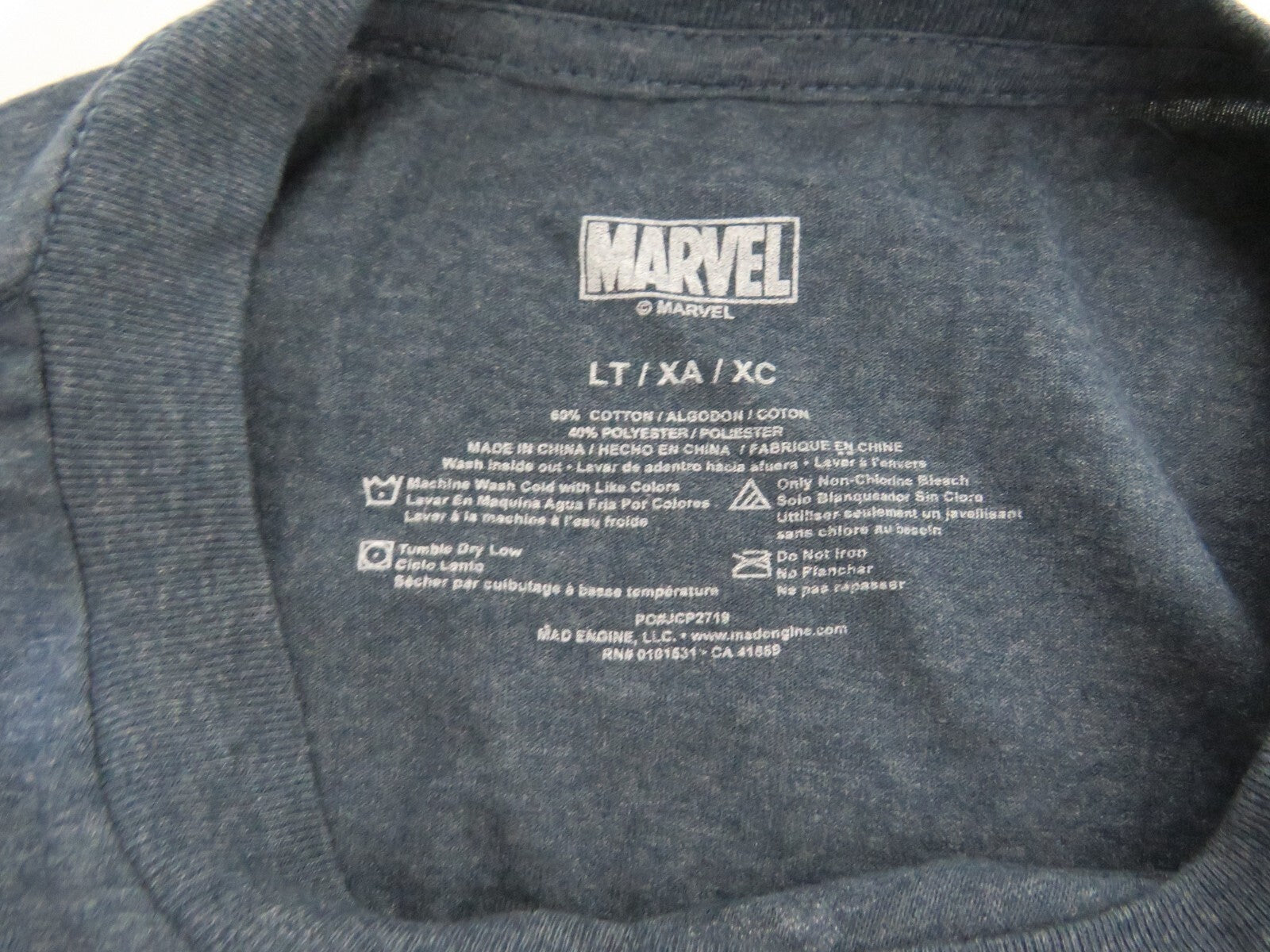 Marvel Captain America Shield T Shirt - Size LT