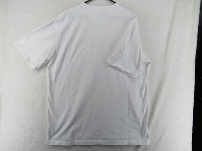 Duluth Trading Co T Shirt - Men's Large Longtail - Short Sleeve White Cotton