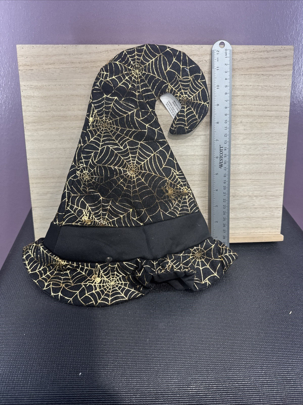 Gold Witch Hat - Spider Webs - Kids1