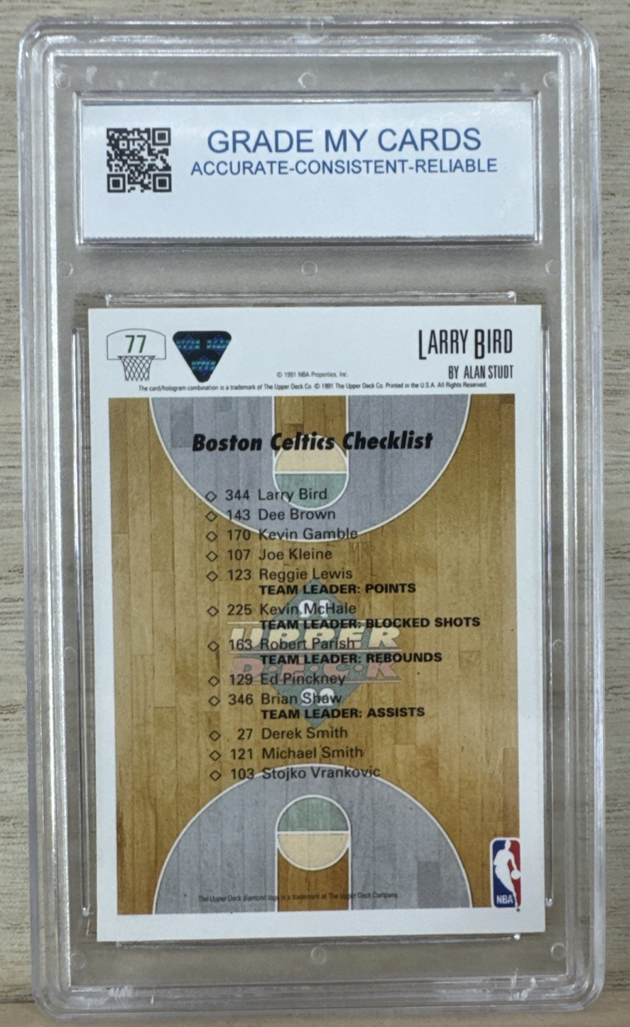 1991 Upper Deck - Larry Bird #77 - GMC Graded 10