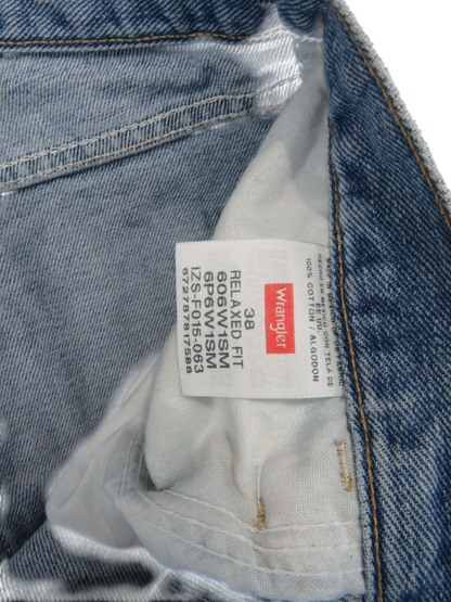 Wrangler Jeans Shorts Mens 38 Relaxed Fit Blue Denim Classic Five Pocket Casual