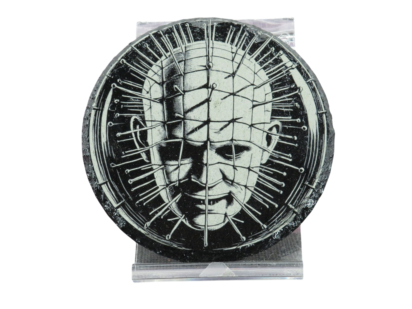 Laser Engraved Round Slate Coaster - PH1