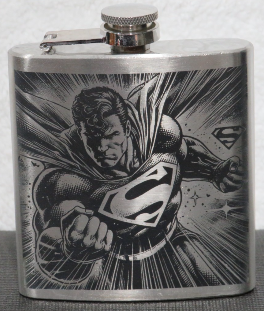 Laser Engraved Stainless Steel Flask - SM2