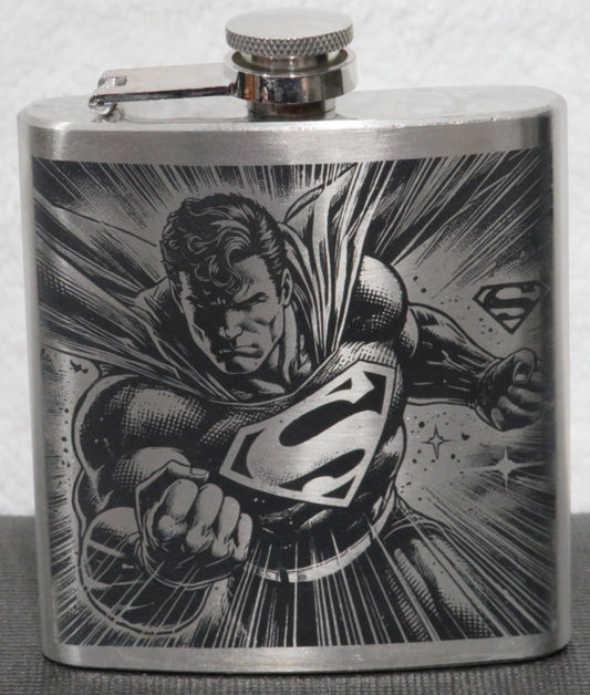Laser Engraved Stainless Steel Flask - SM2