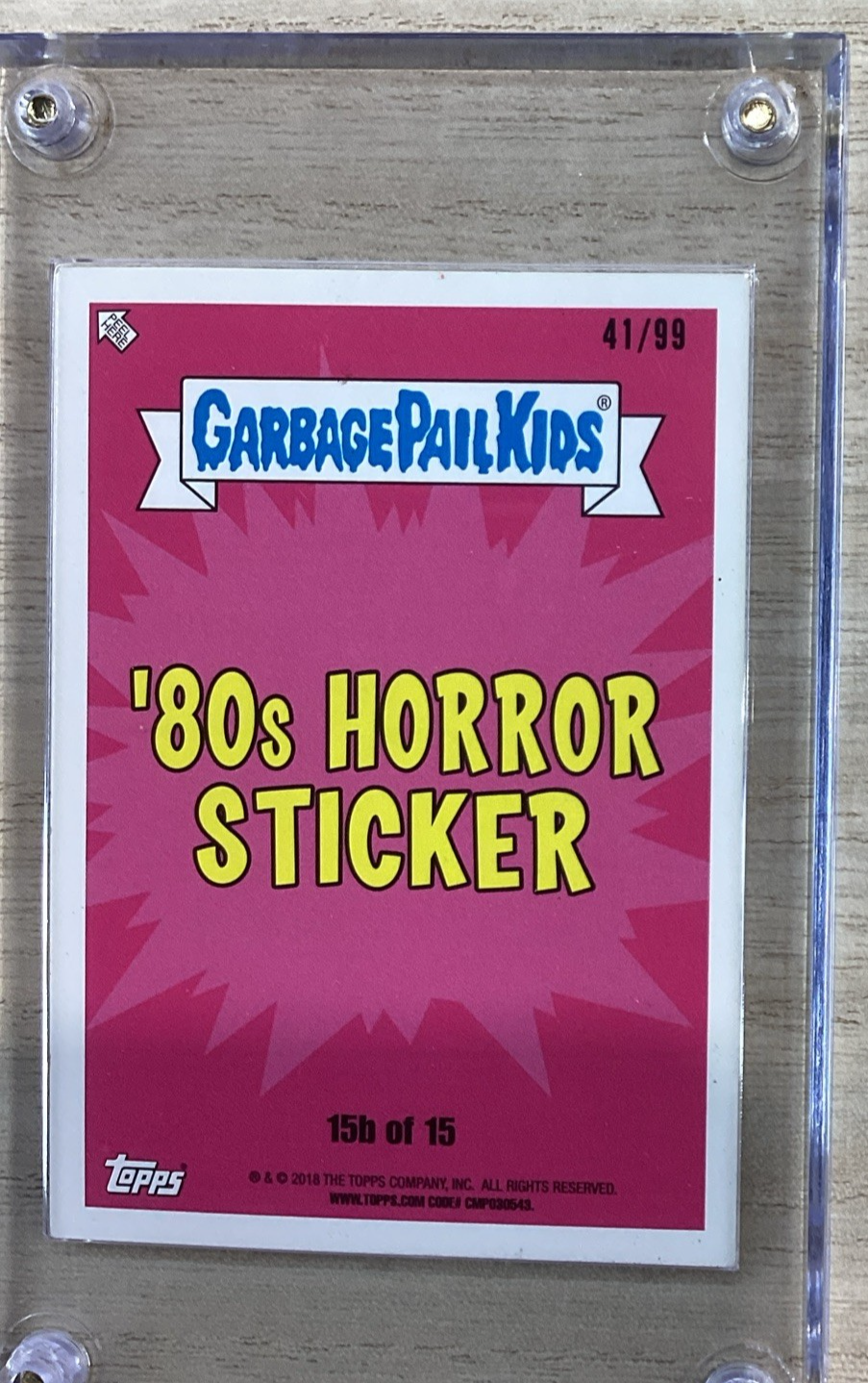 2018 Topps Garbage Pail Kids - Cornelius Cob - Blue 41/99
