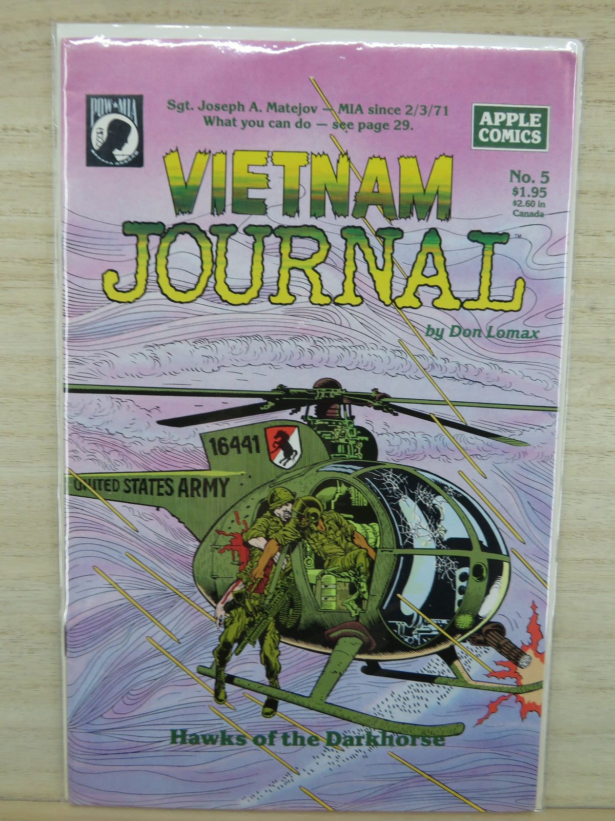 Vietnam Journal #5 Hawks of the Darkhorse - Apple Comics - 1988