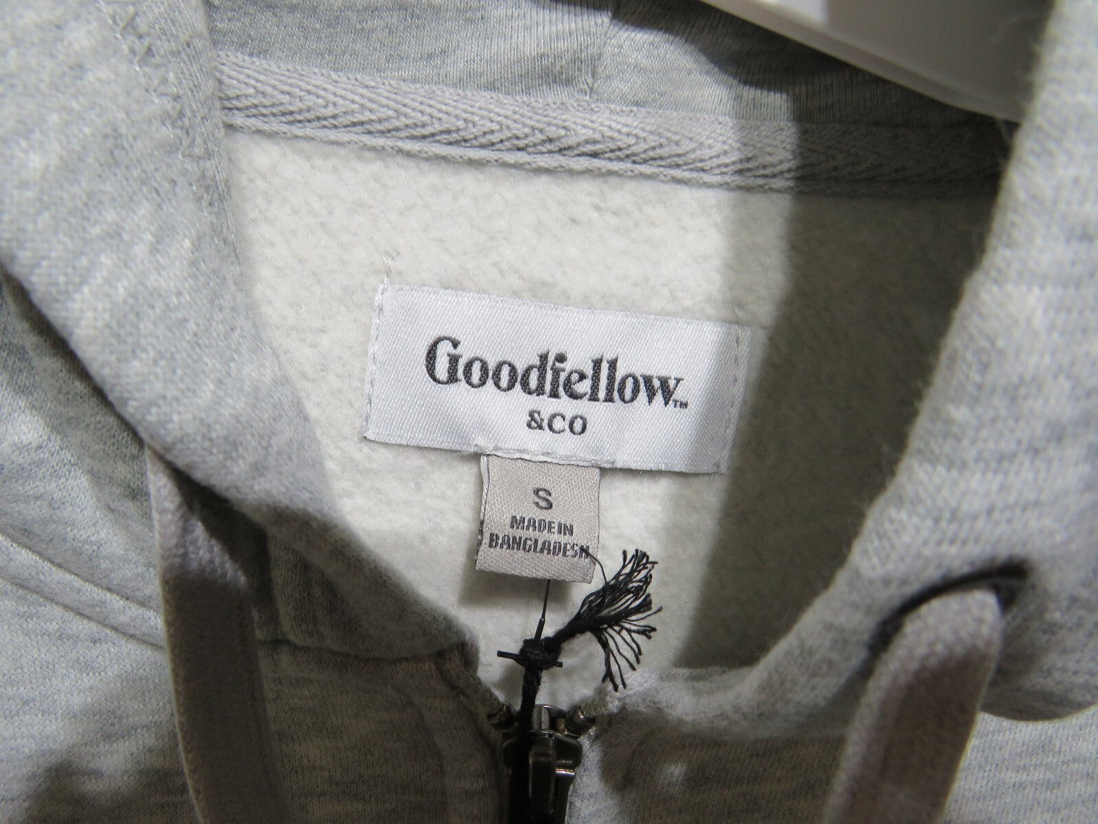 Goodfellow & Co Gray Hooded Ultra-Soft Fleece Sweatshirt - Size Small
