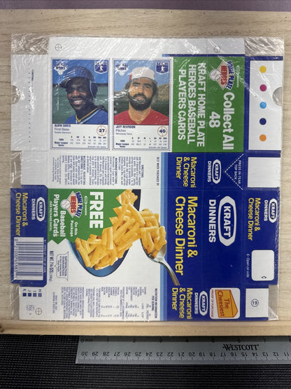 1987 Kraft Home Plate Heroes Never Folded Panel - Alvin Davis Jeff Reardon0