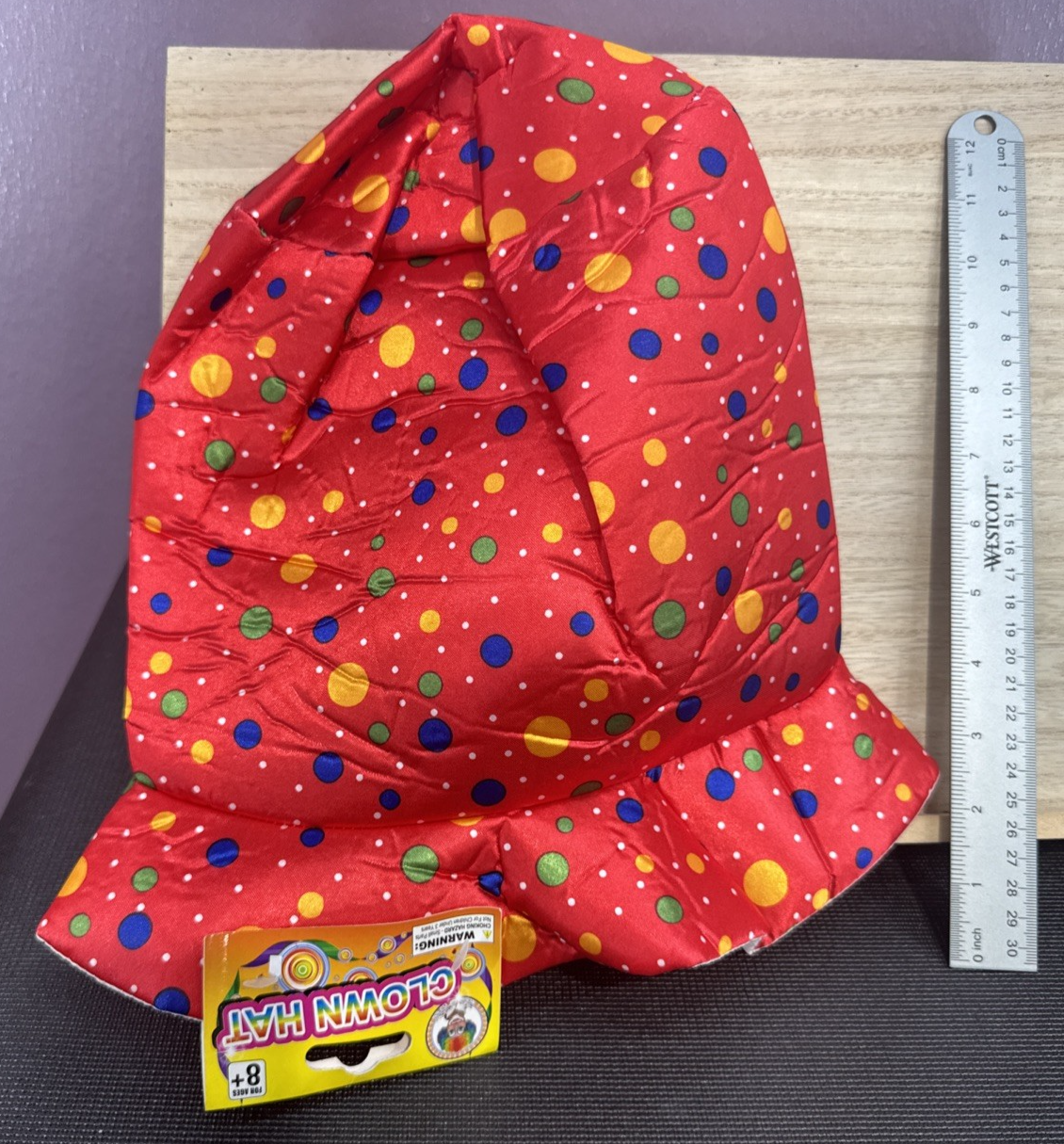 Clown Hat - Red Polka Dot