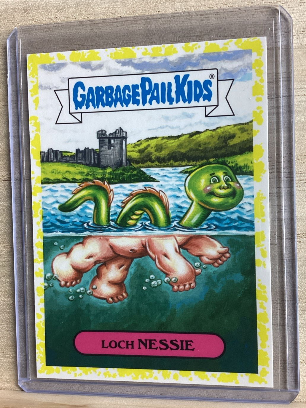 2018 Garbage Pail Kids - Loch Nessie - Yellow