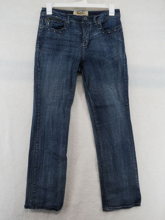 Nine West VAC Jeans - Women's 12 Straight Leg Studded Embroidered Pockets