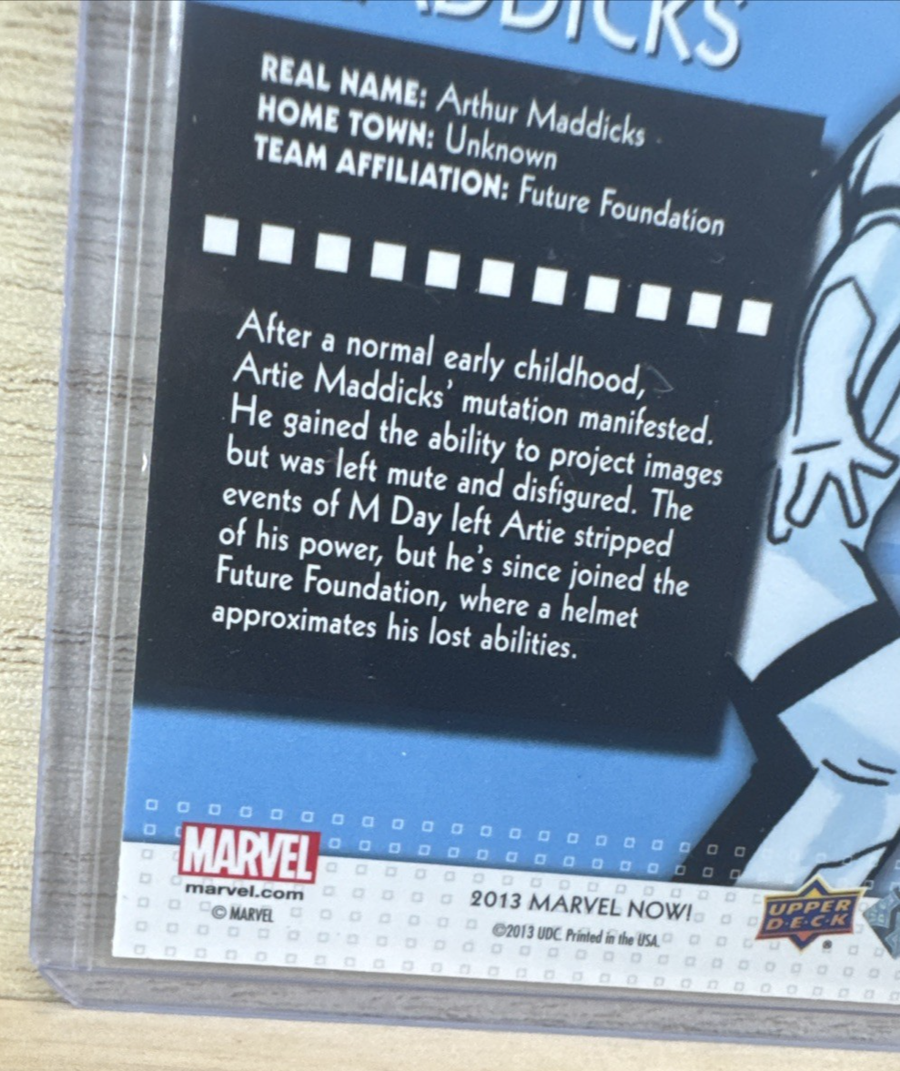 2013 Upper Deck Marvel Now SILVER - #7 Artie Maddicks